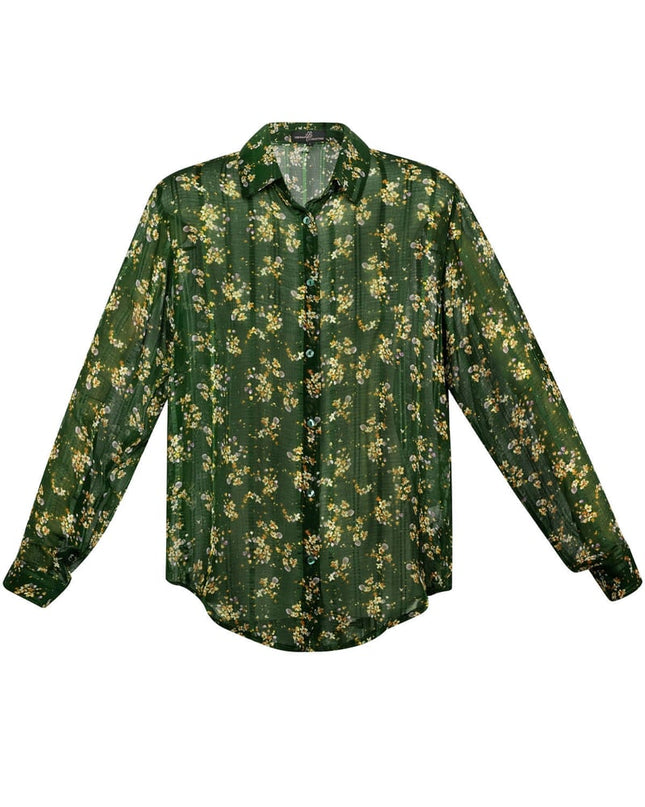 Blouse bloemenprint groen