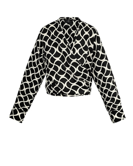 Overslagblouse aesthetic print