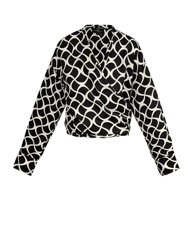 Overslagblouse aesthetic print