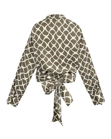 Overslagblouse aesthetic print