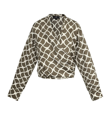 Overslagblouse aesthetic print