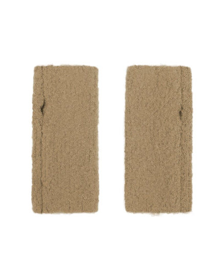 Gloves with hole - camel