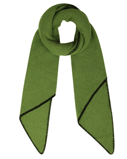 Wintersjaal eenkleurig met zwarte stiksels