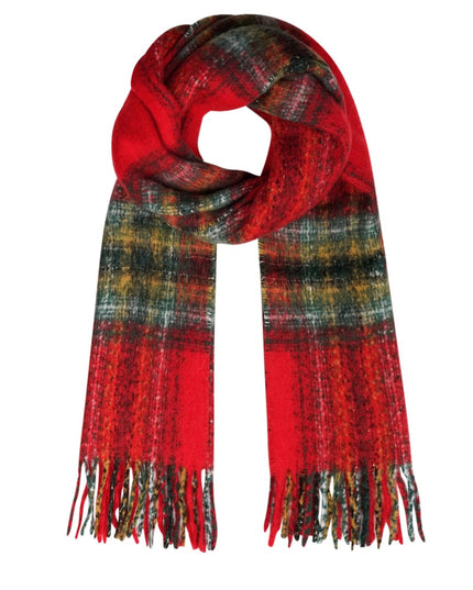 Sjaal kleurrijk streep detail - groen