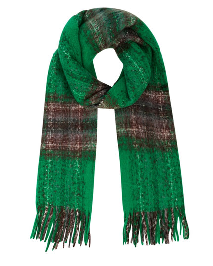 Sjaal kleurrijk streep detail - groen