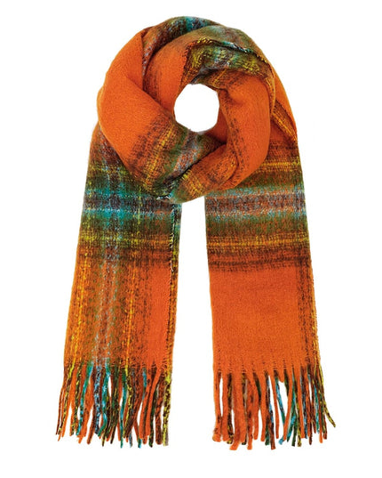 Sjaal kleurrijk streep detail - groen