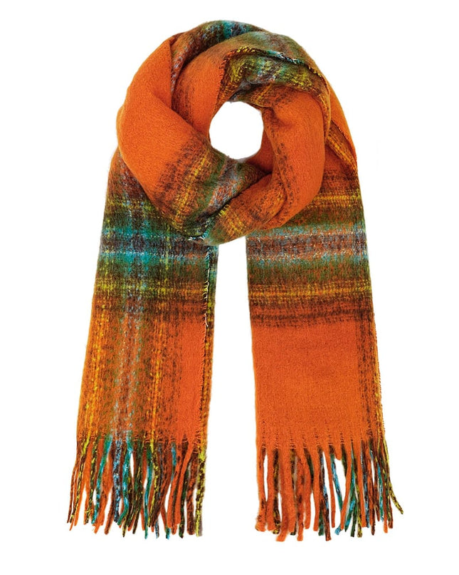 Sjaal kleurrijk streep detail - groen