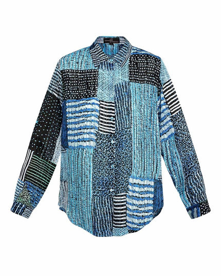 Blouse over de top print roze