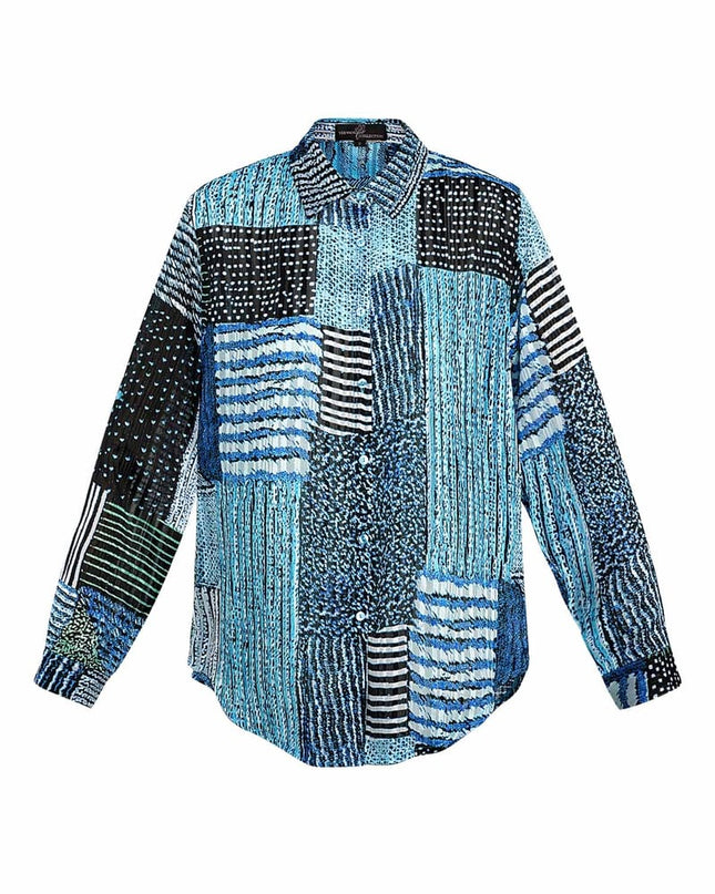 Blouse over de top print roze