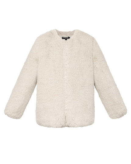 Faux fur coat - dark blue