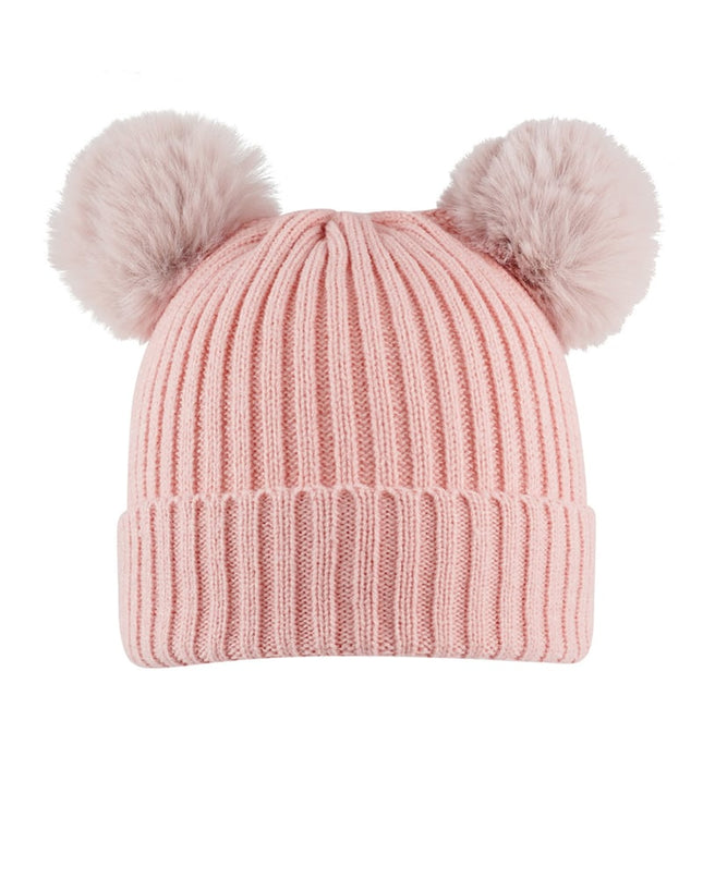 Volwassen - basic muts met bolletjes beige