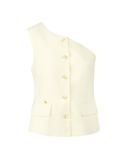 Off shoulder waistcoat - cream 