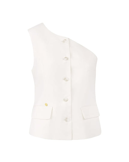 Off shoulder waistcoat - cream 