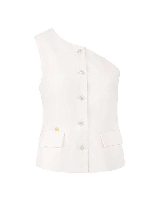 Off shoulder waistcoat - cream 