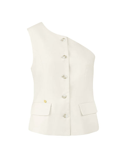 Off shoulder waistcoat - cream 
