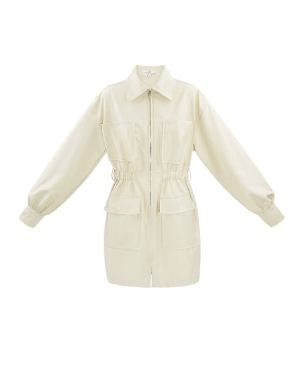 Long sleeve playsuit - off-white 