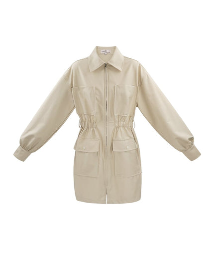 Long sleeve playsuit - off-white 