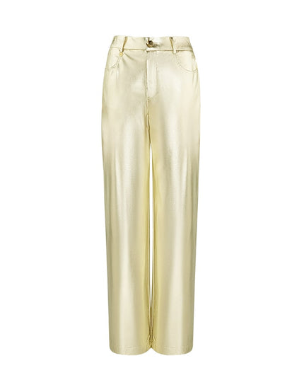 Metallic trousers - Silver Color color