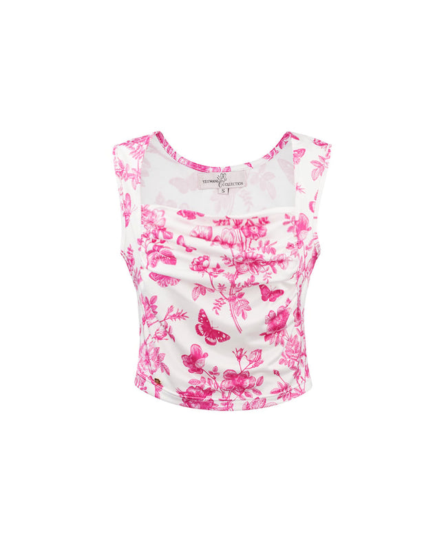 Flower butterfly top - blue 