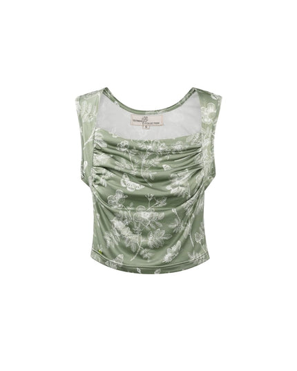 Flower butterfly top - blue 