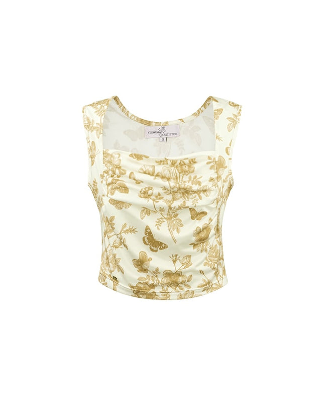 Flower butterfly top - blue 