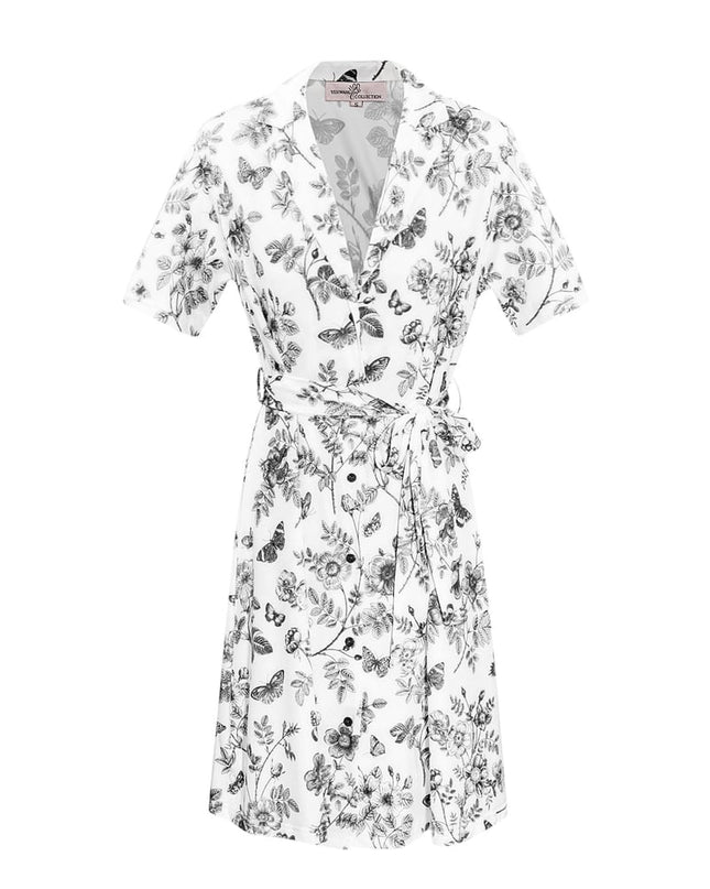 Flower dress with bow - beige 