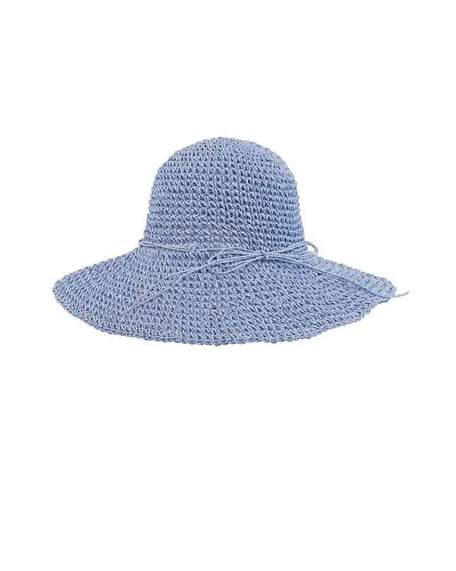 Crochet hat with bow - beige