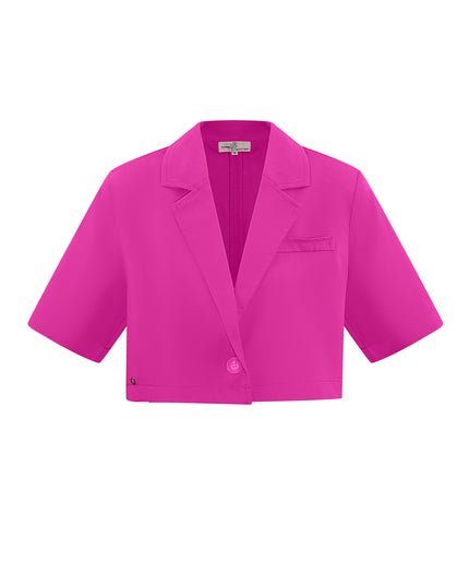 Pastel basic cropped blazer