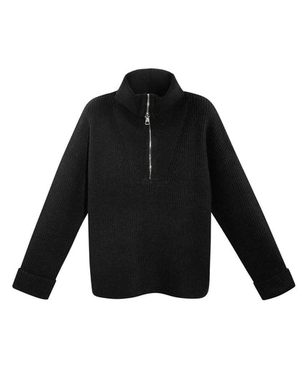 Neutral knit sweater - black