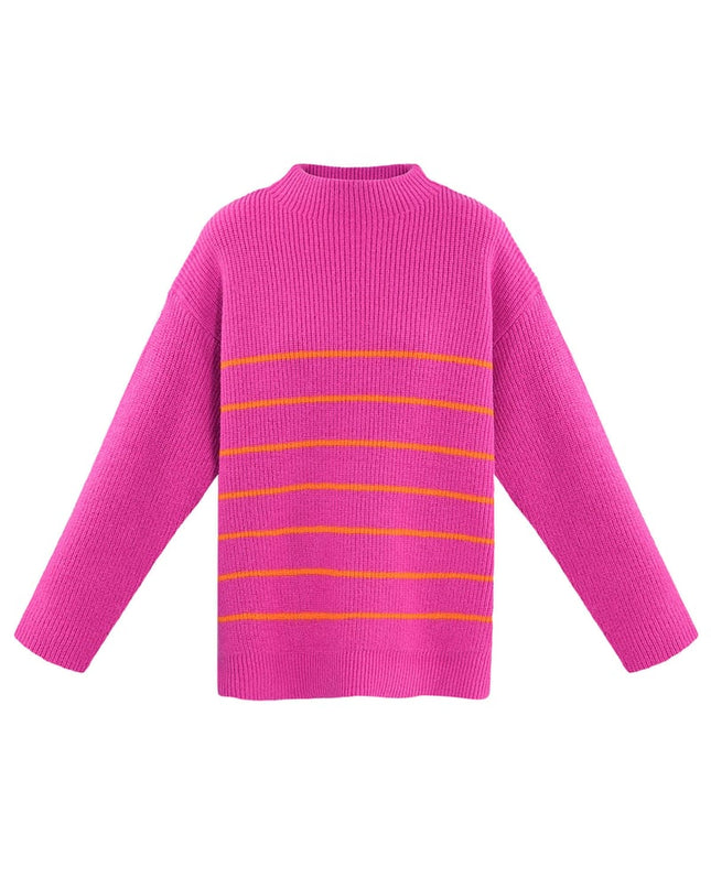 Basic Bliss trui - oranje roze