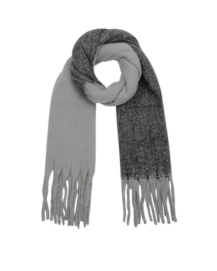 Wintersjaal polar plush - zwart grijs