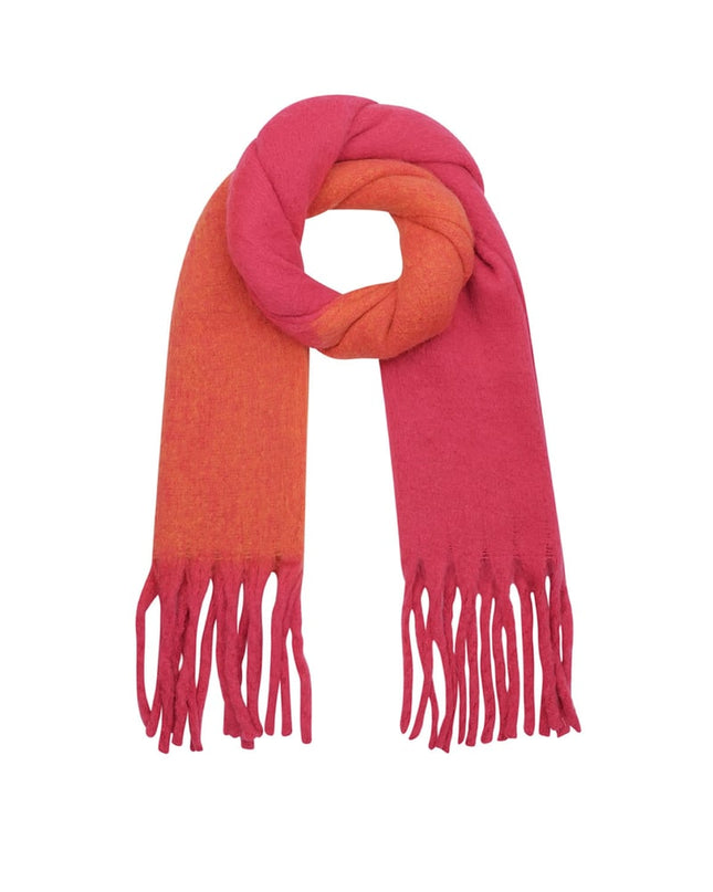 Wintersjaal polar plush - zwart grijs