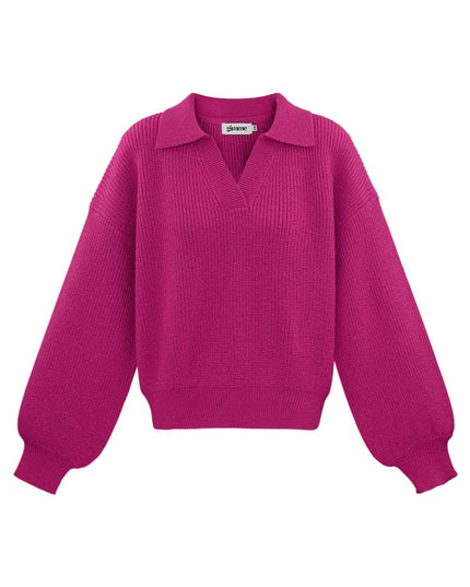 Everyday Ease sweater - fuchsia