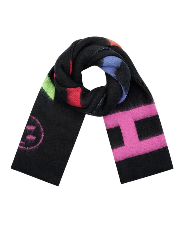 Joyful twist sjaal - zwart multi