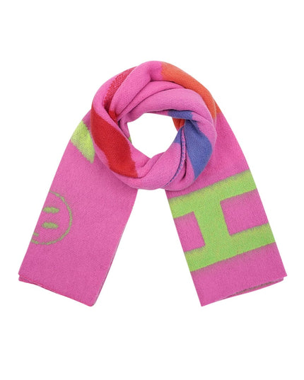 Joyful twist sjaal - zwart multi