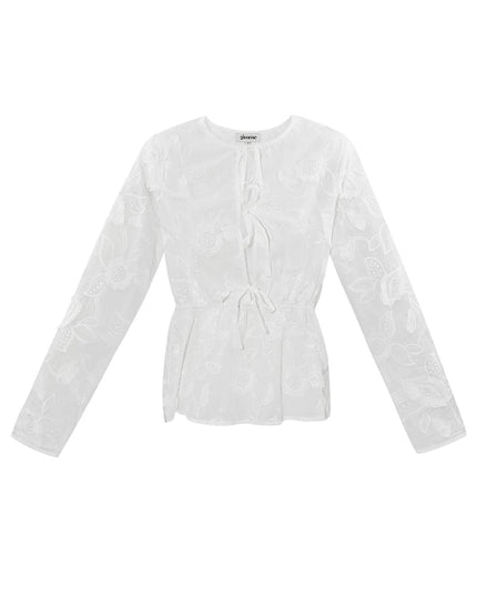 Blossom bow top - black