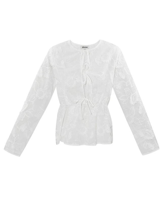 Blossom bow top - black