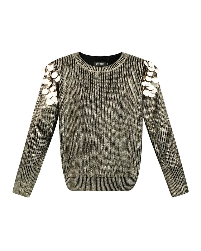 sequin sparkle sweater - black & 