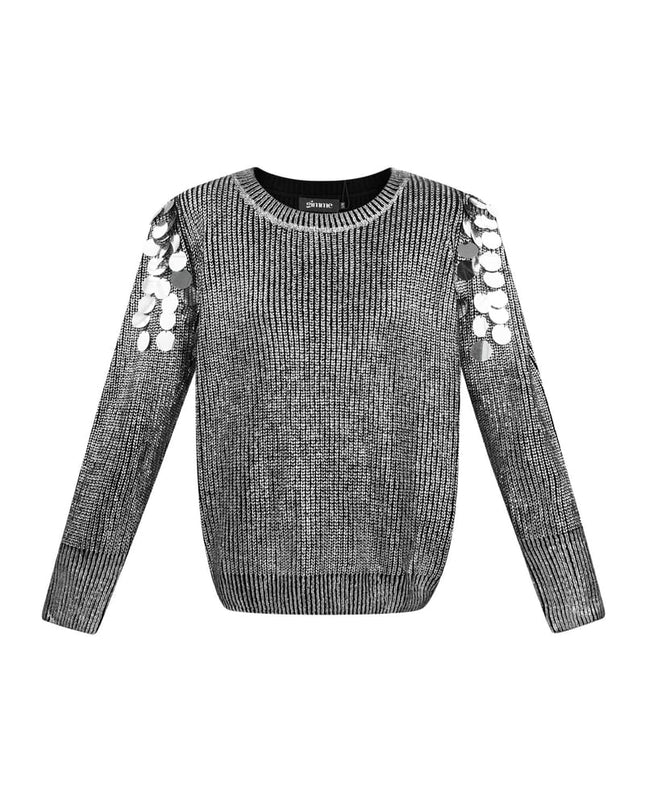 sequin sparkle sweater - black & 