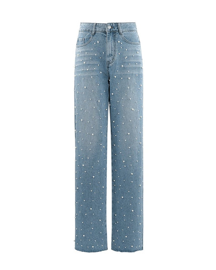 Denim jeans pearl adoration - blue