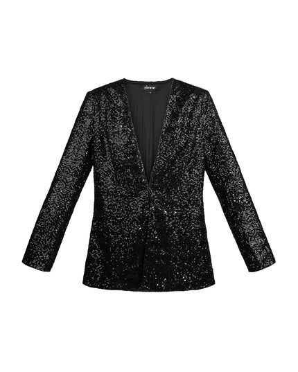 Glitter blazer - black