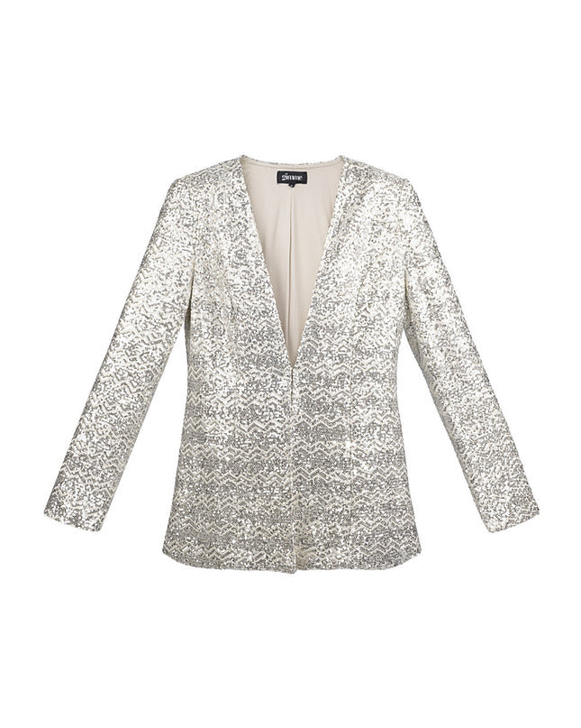 Glitter blazer - black