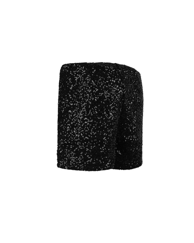 Glitter shorts - black