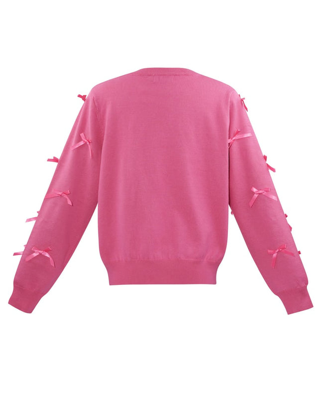 Bow Whisper sweater - fuchsia