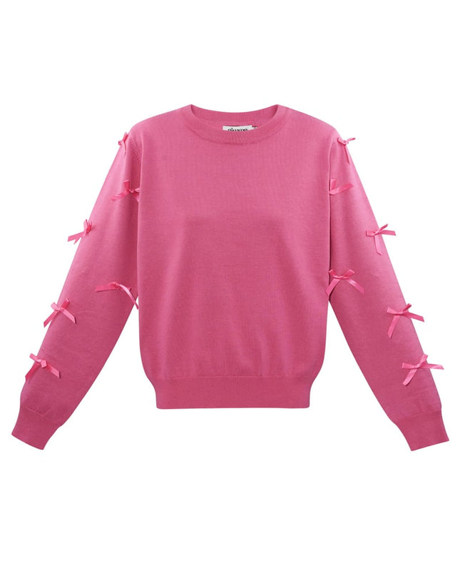 Bow Whisper sweater - fuchsia