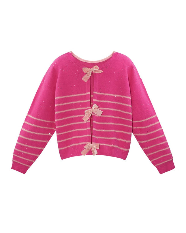 Bow Delight cardigan - red