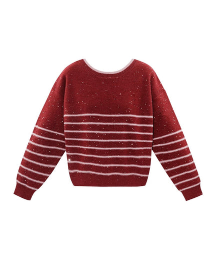 Bow Delight cardigan - red