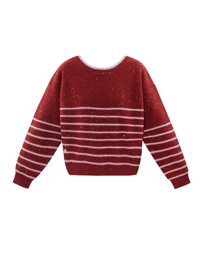 Bow Delight cardigan - red