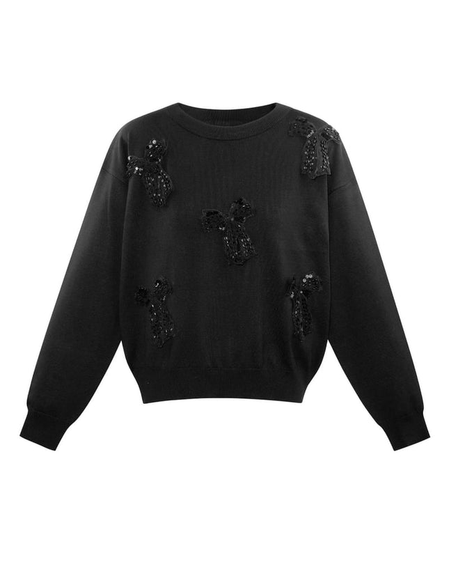 Bow Bliss sweater - black