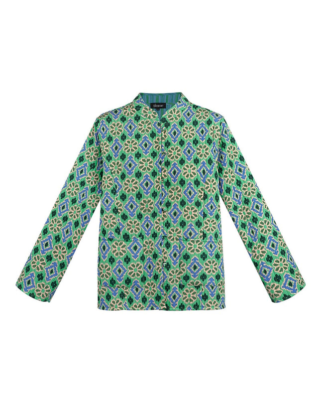 Jas groene print - groen